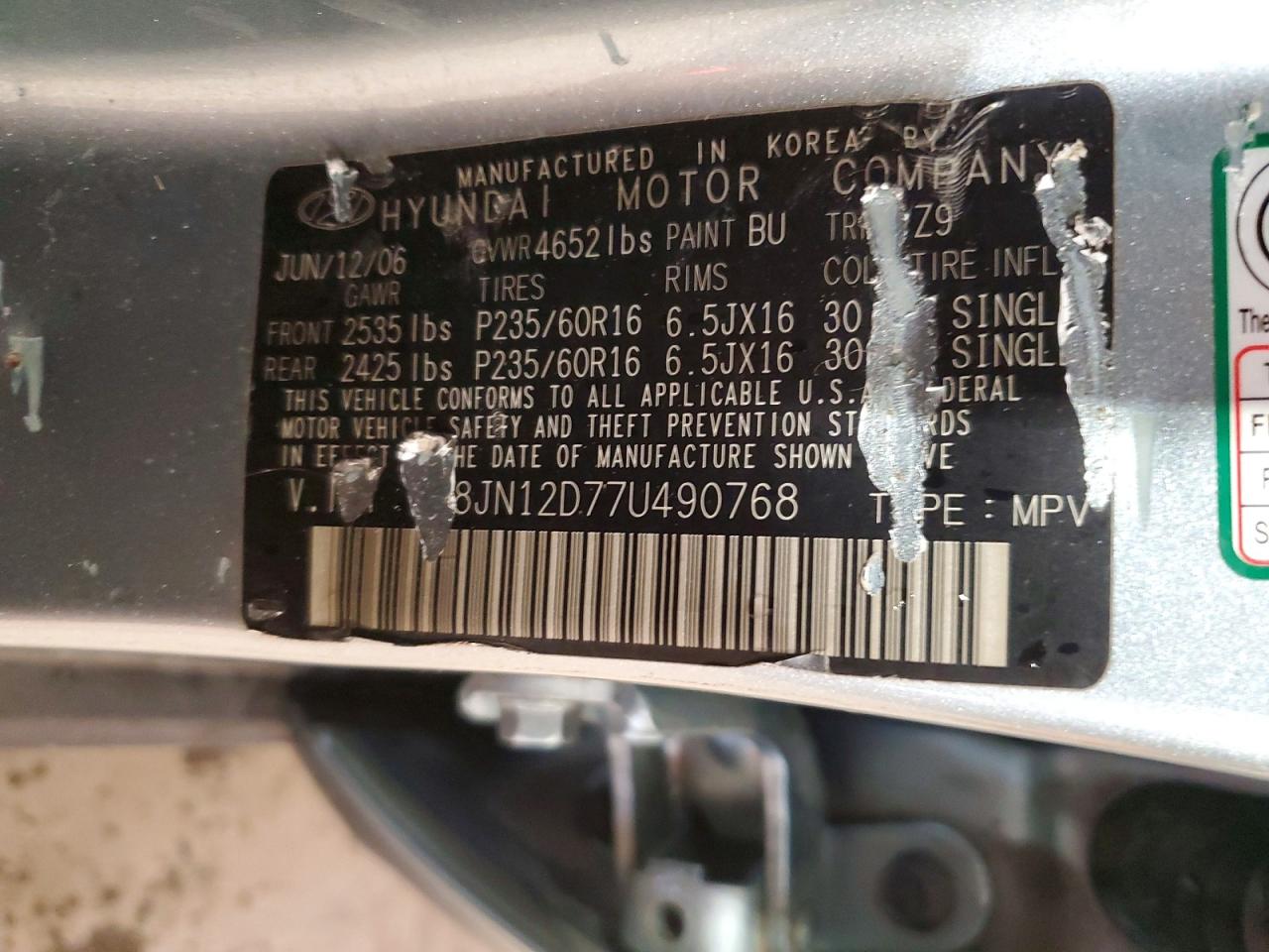 2007 HYUNDAI TUCSON