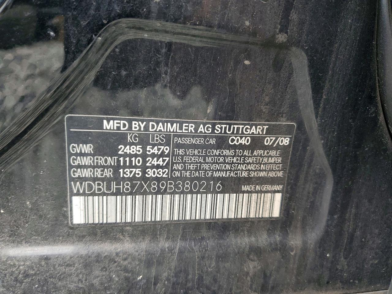 2009 MERCEDES-BENZ E-CLASS