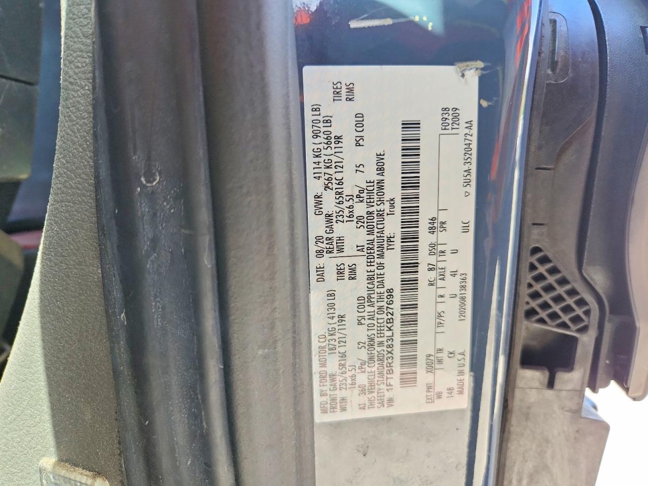 2020 FORD TRANSIT