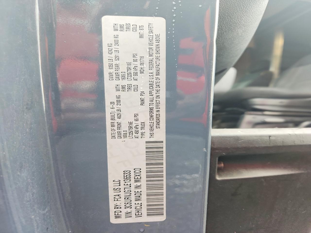 2020 RAM PROMASTER