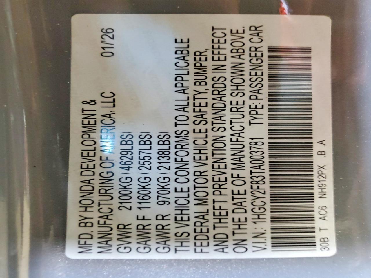 2026 HONDA ACCORD