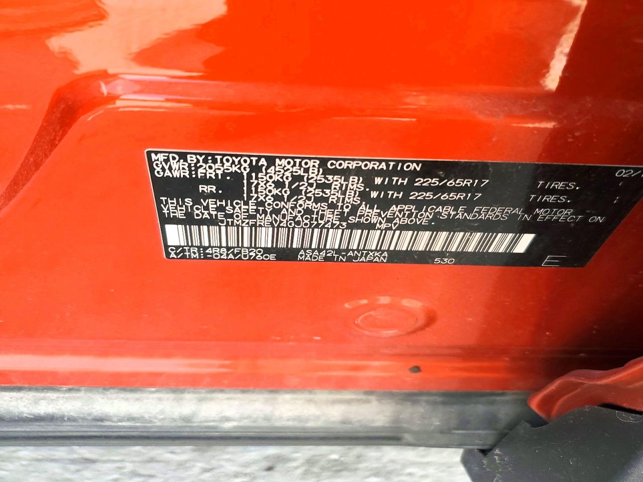2016 TOYOTA RAV4