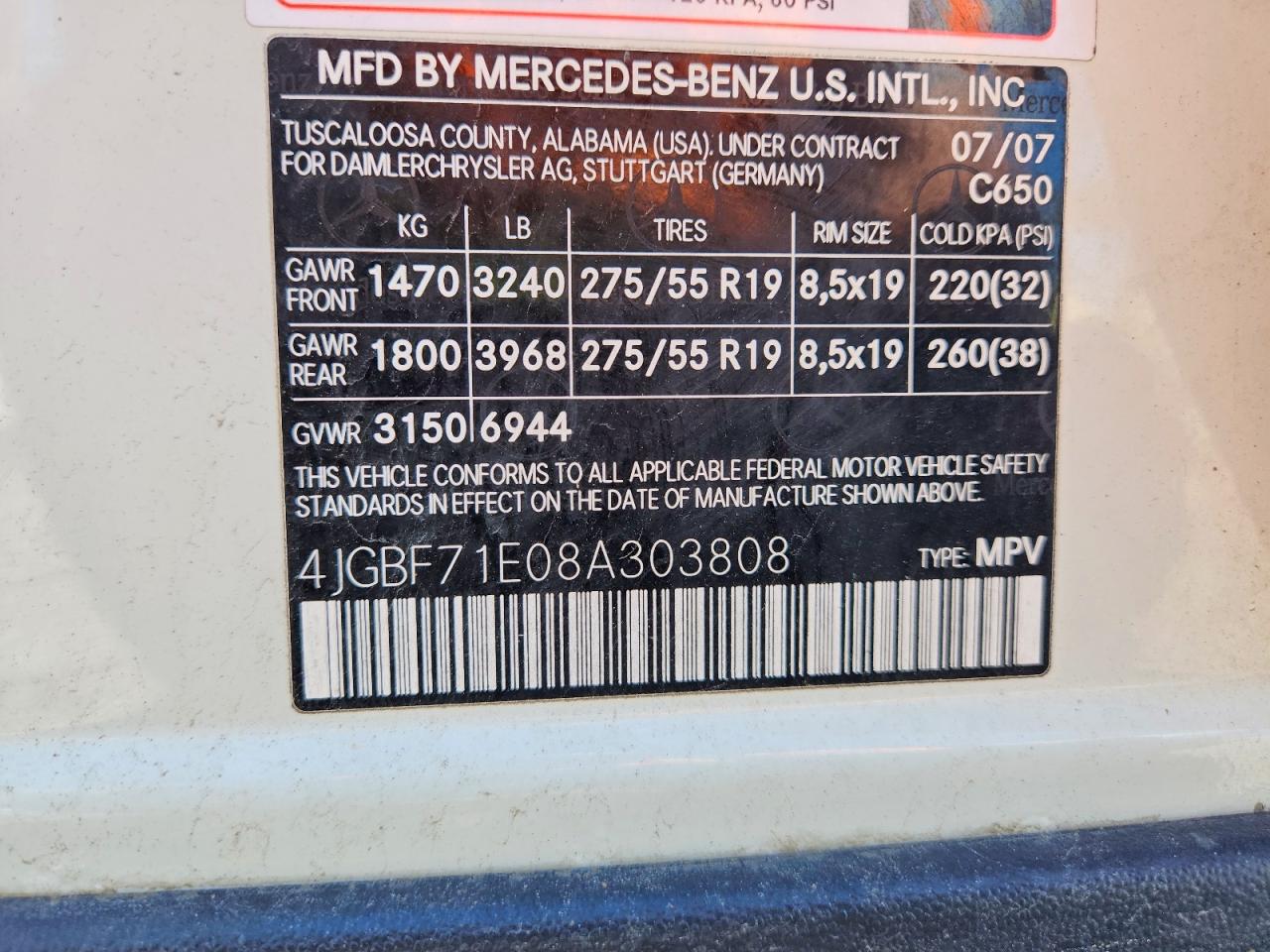 2008 MERCEDES-BENZ GL-CLASS