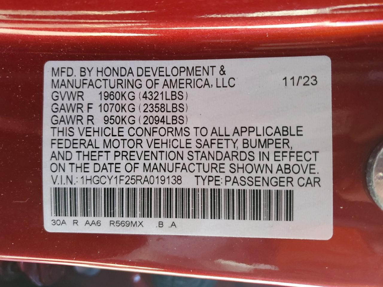2024 HONDA ACCORD