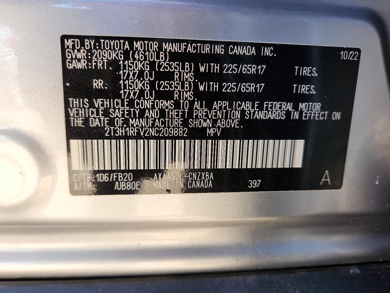 2022 TOYOTA RAV4