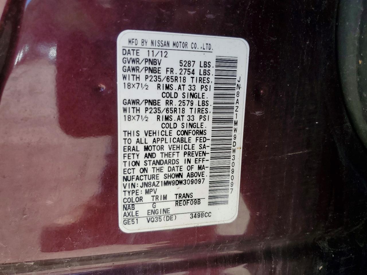 2013 NISSAN MURANO