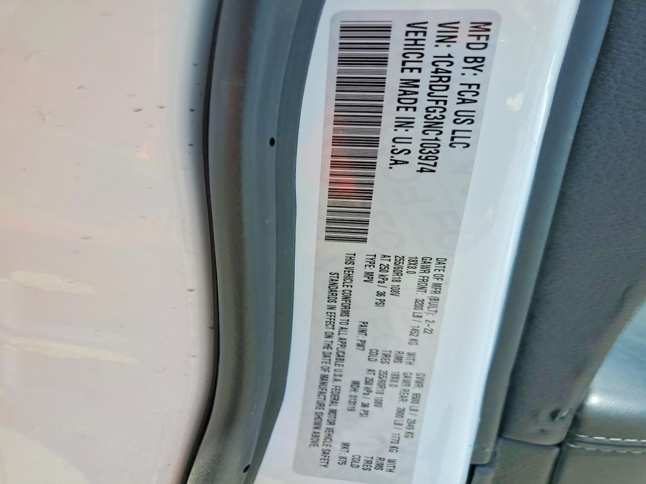 2022 DODGE DURANGO