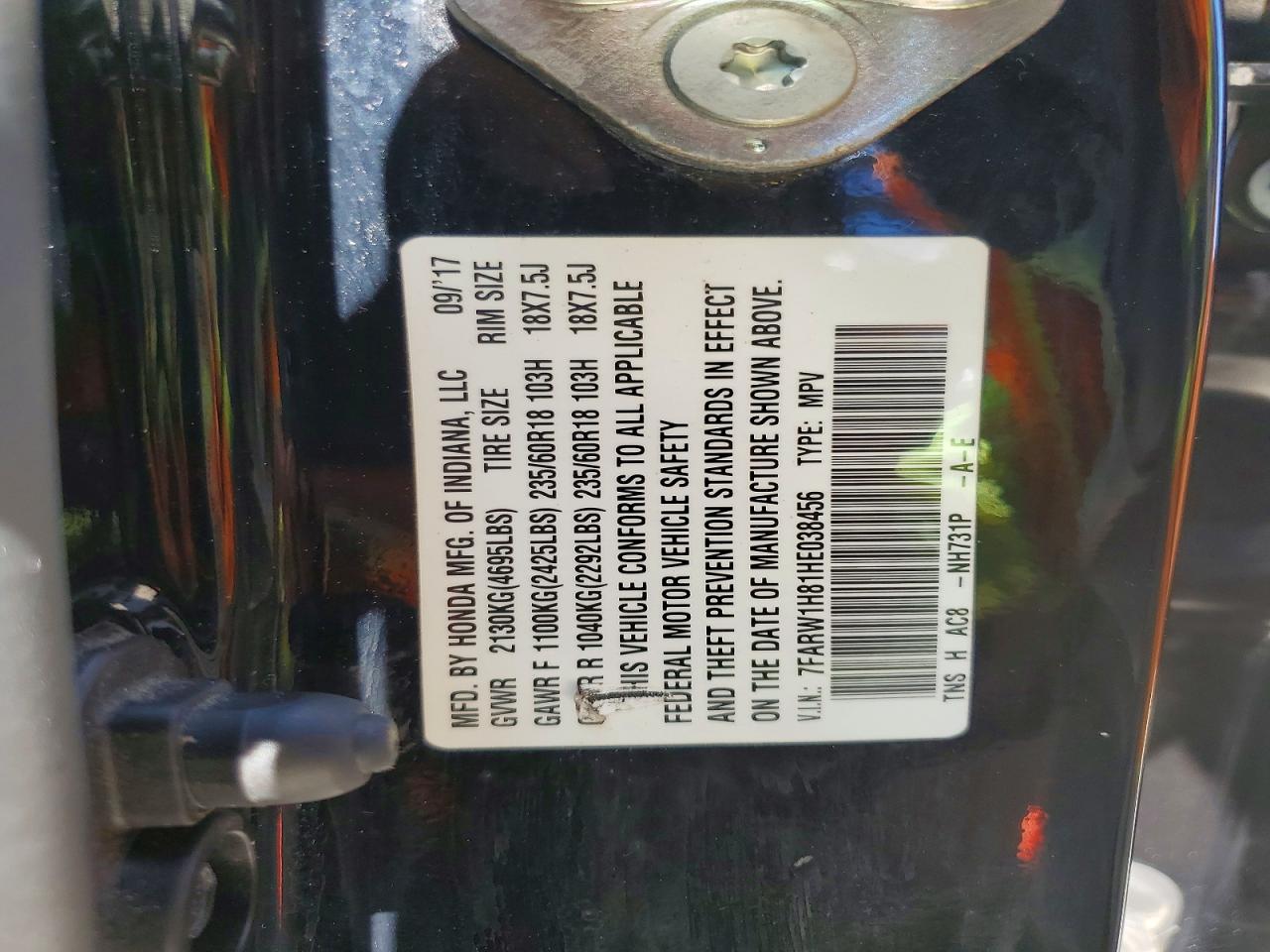 2017 HONDA CRV