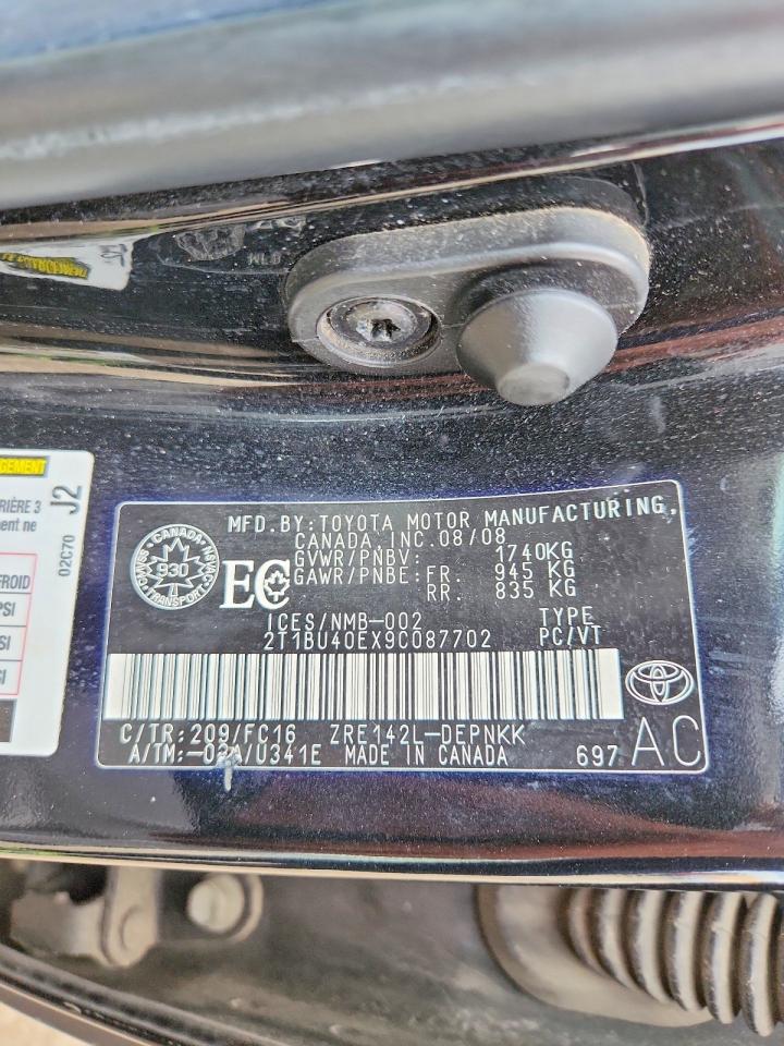 2009 TOYOTA COROLLA