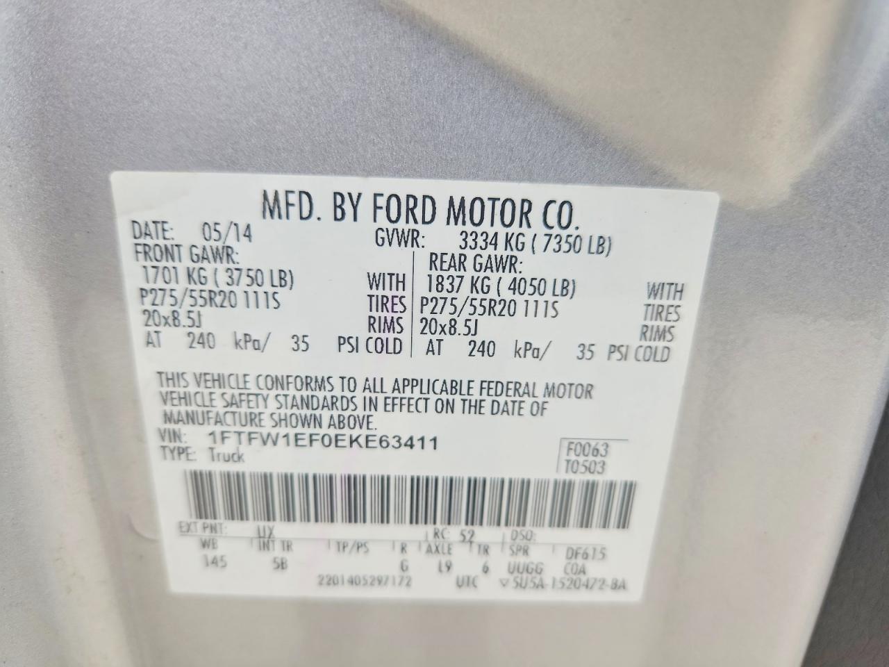2014 FORD F150