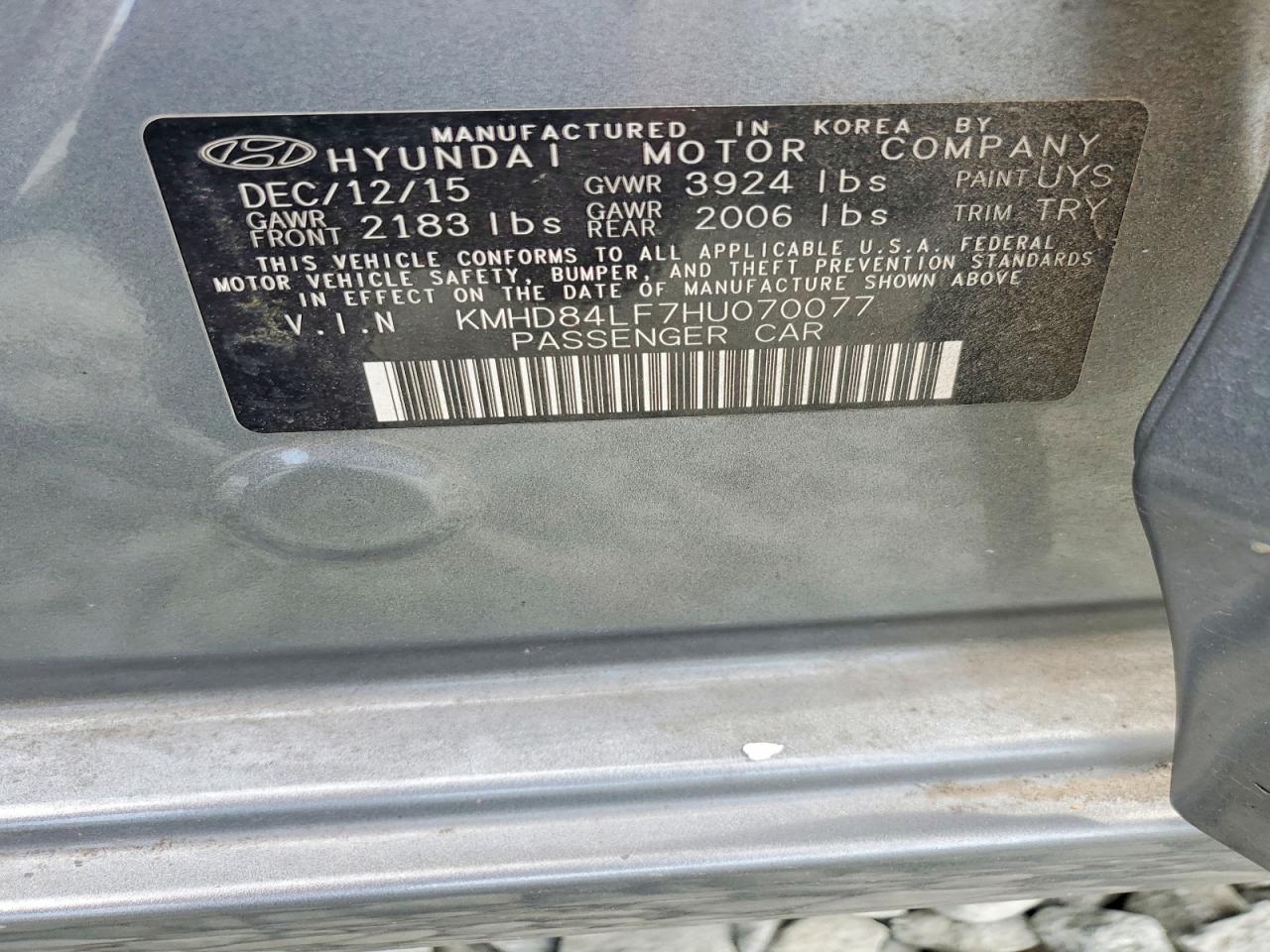 2017 HYUNDAI ELANTRA