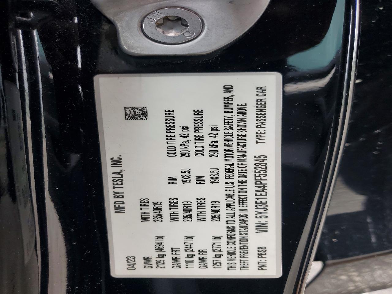 2023 TESLA MODEL 3