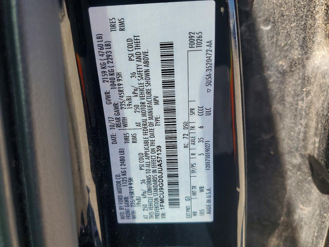 2018 FORD ESCAPE