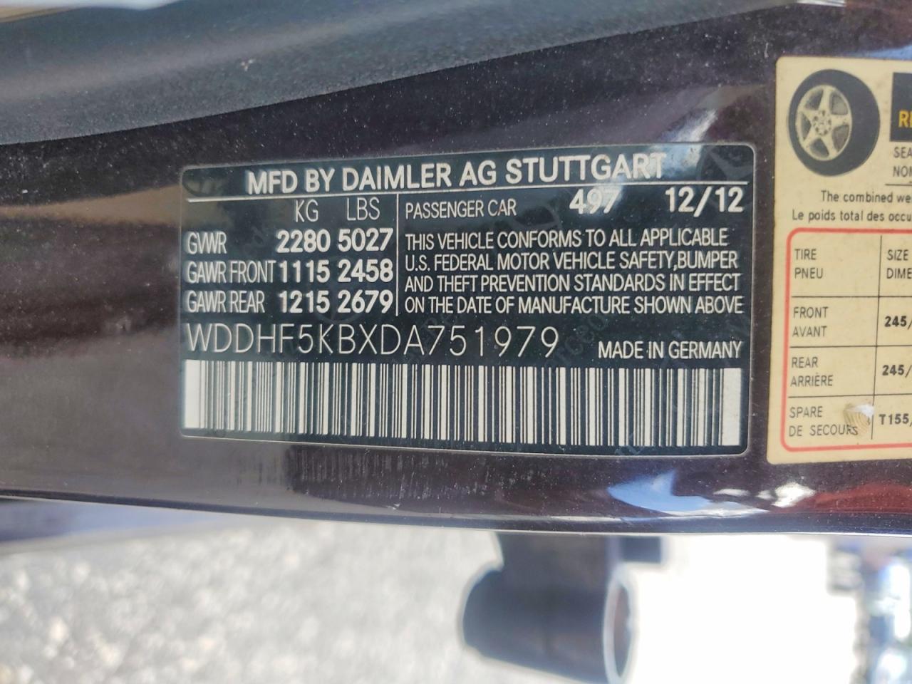 2013 MERCEDES-BENZ E-CLASS