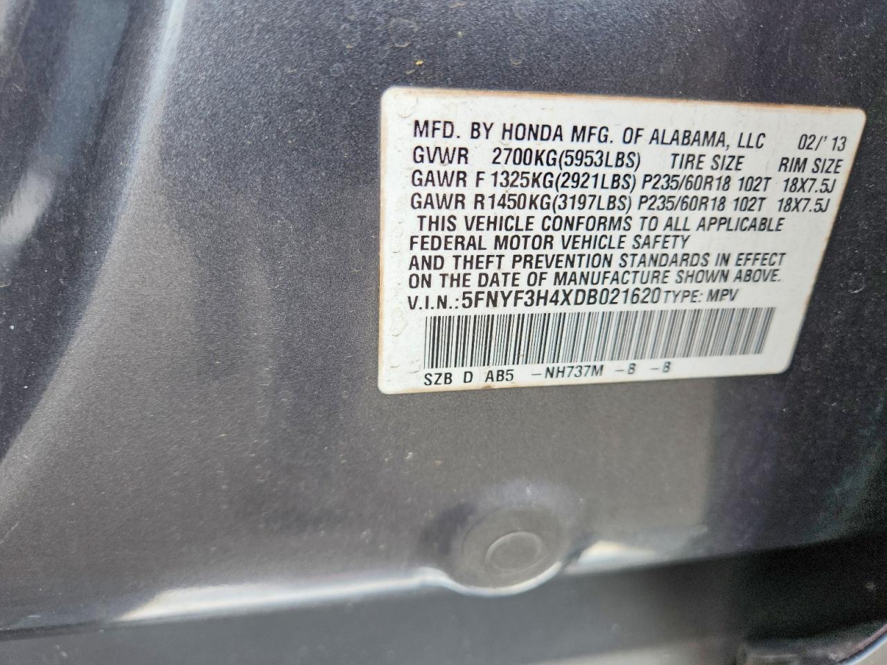 2013 HONDA PILOT