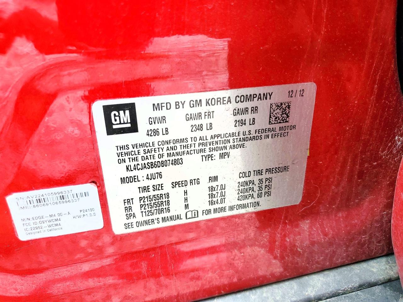 2013 BUICK ENCORE
