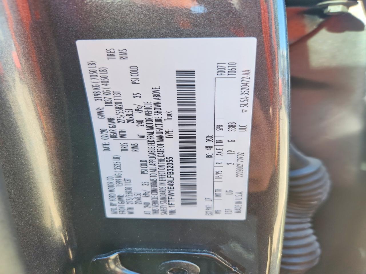 2020 FORD F150