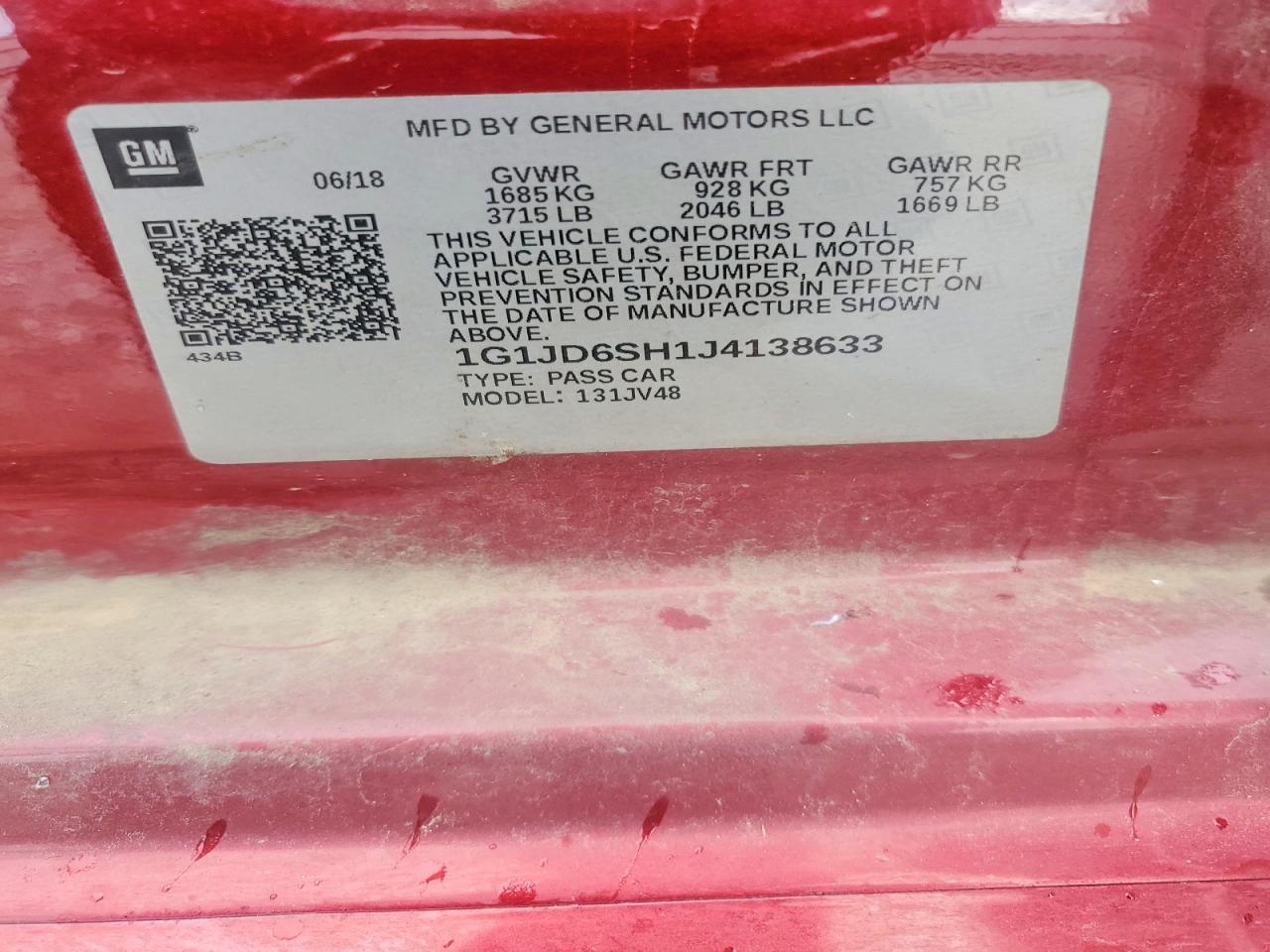 2018 CHEVROLET SONIC