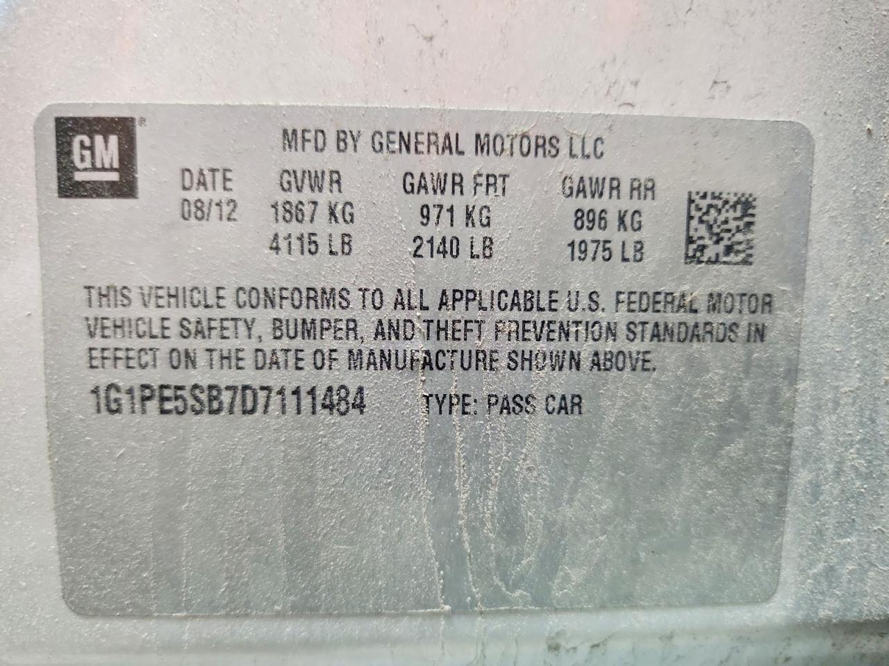2013 CHEVROLET CRUZE