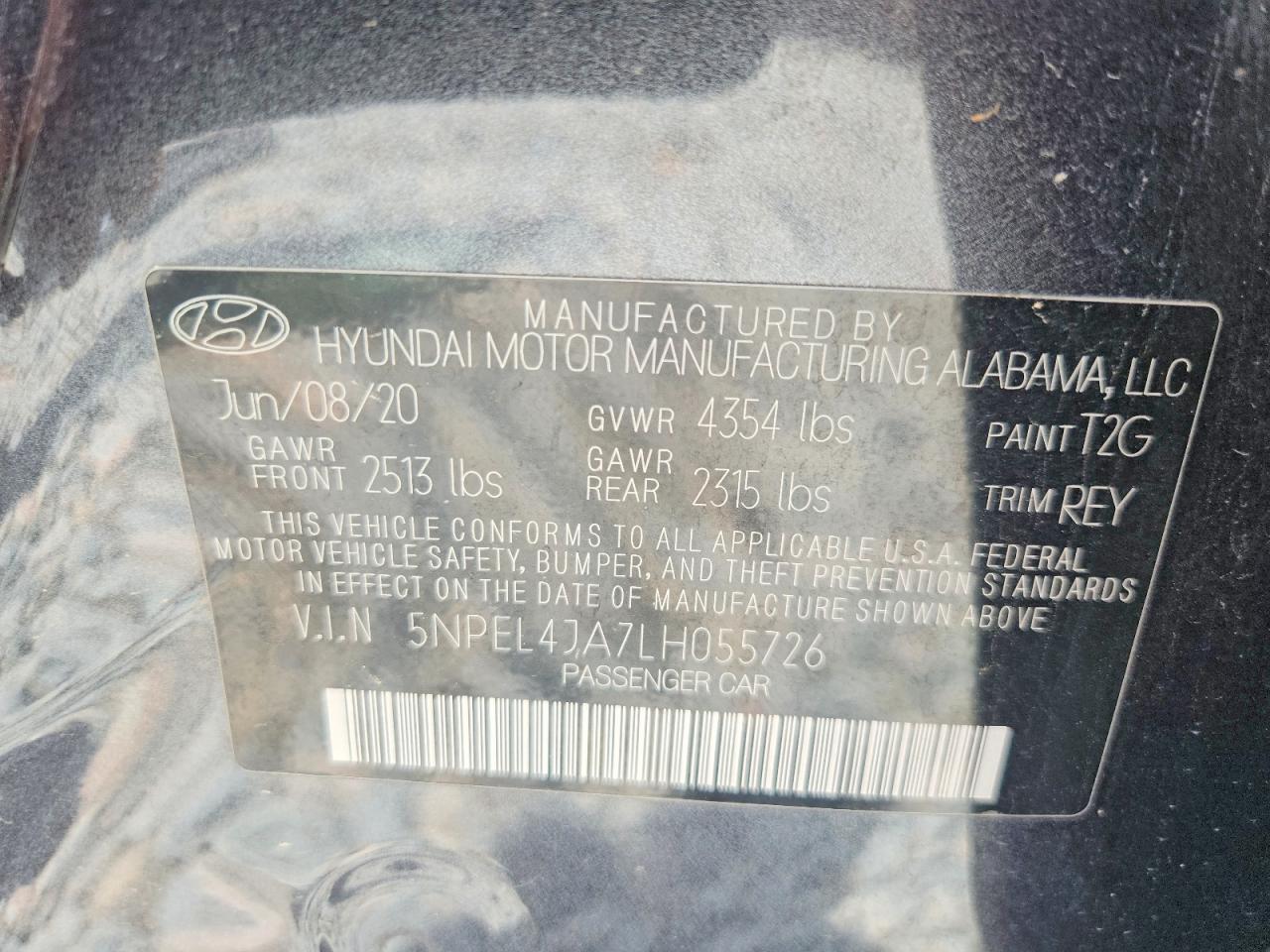 2020 HYUNDAI SONATA