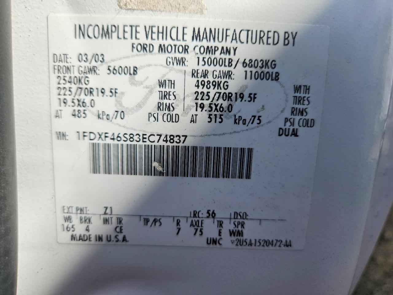2003 FORD F450