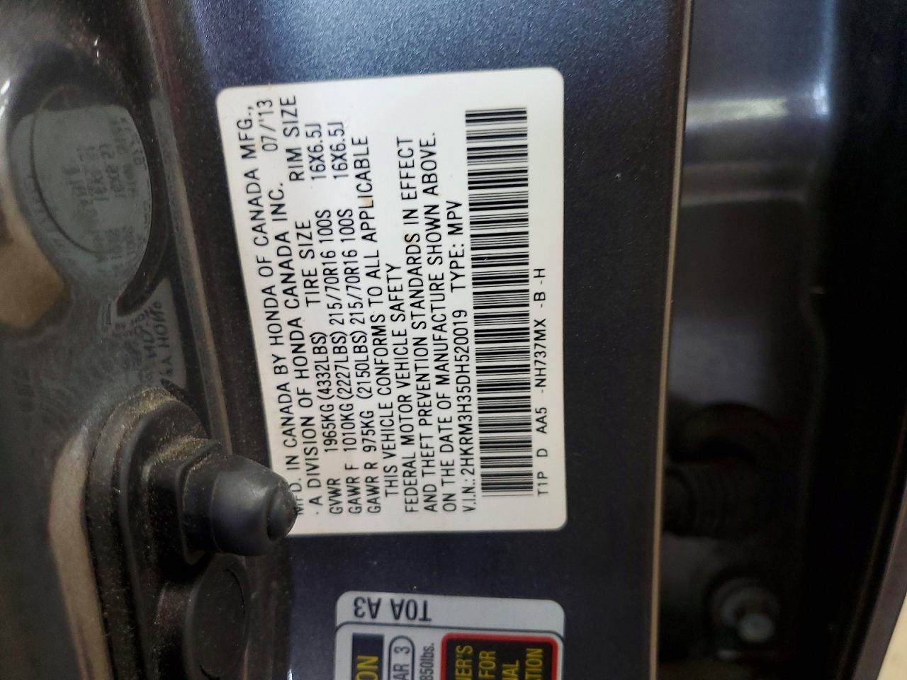 2013 HONDA CRV
