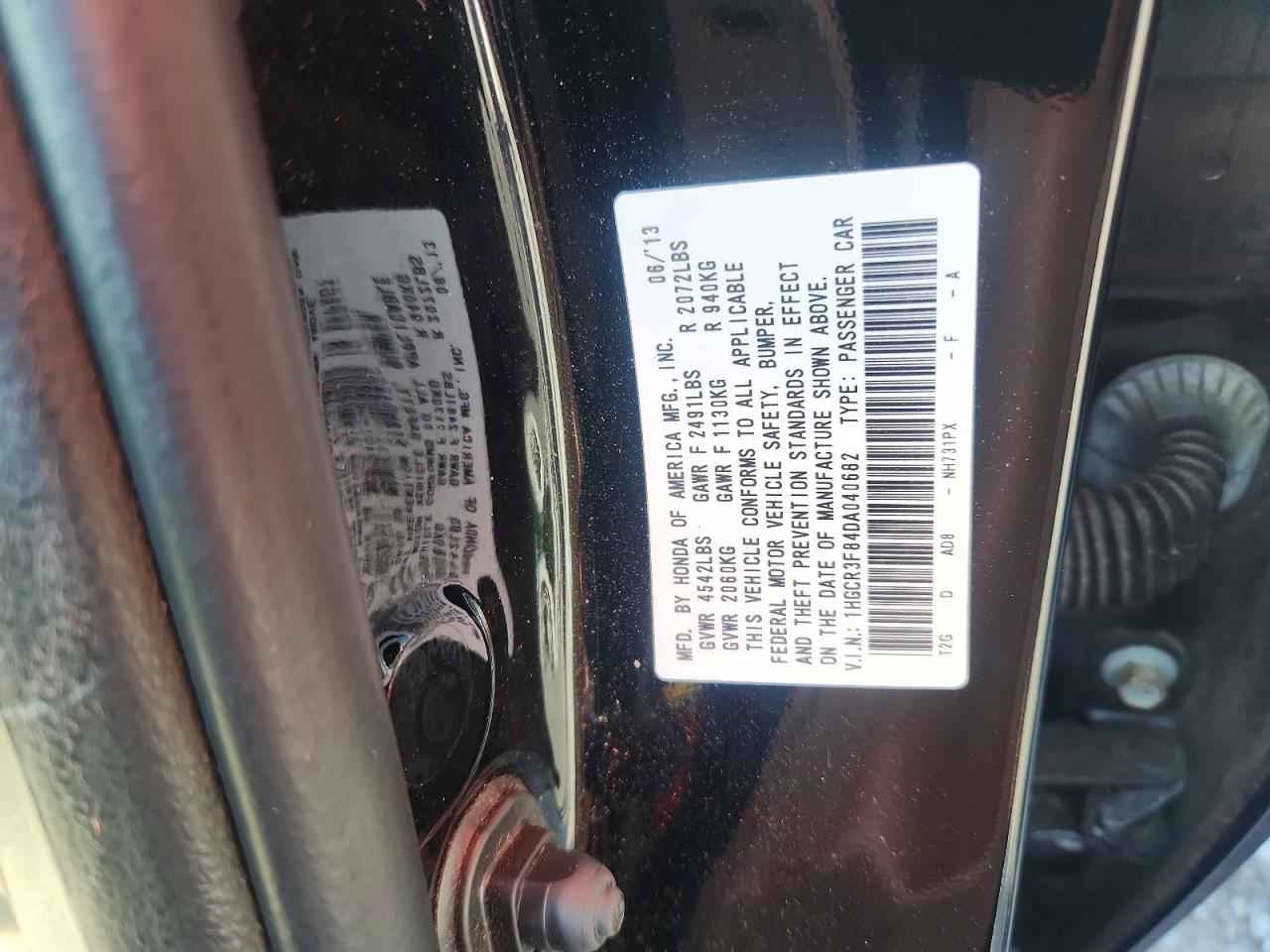 2013 HONDA ACCORD