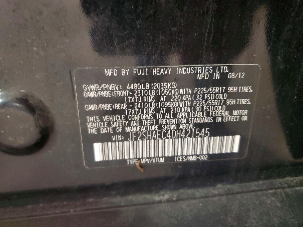 2013 SUBARU FORESTER