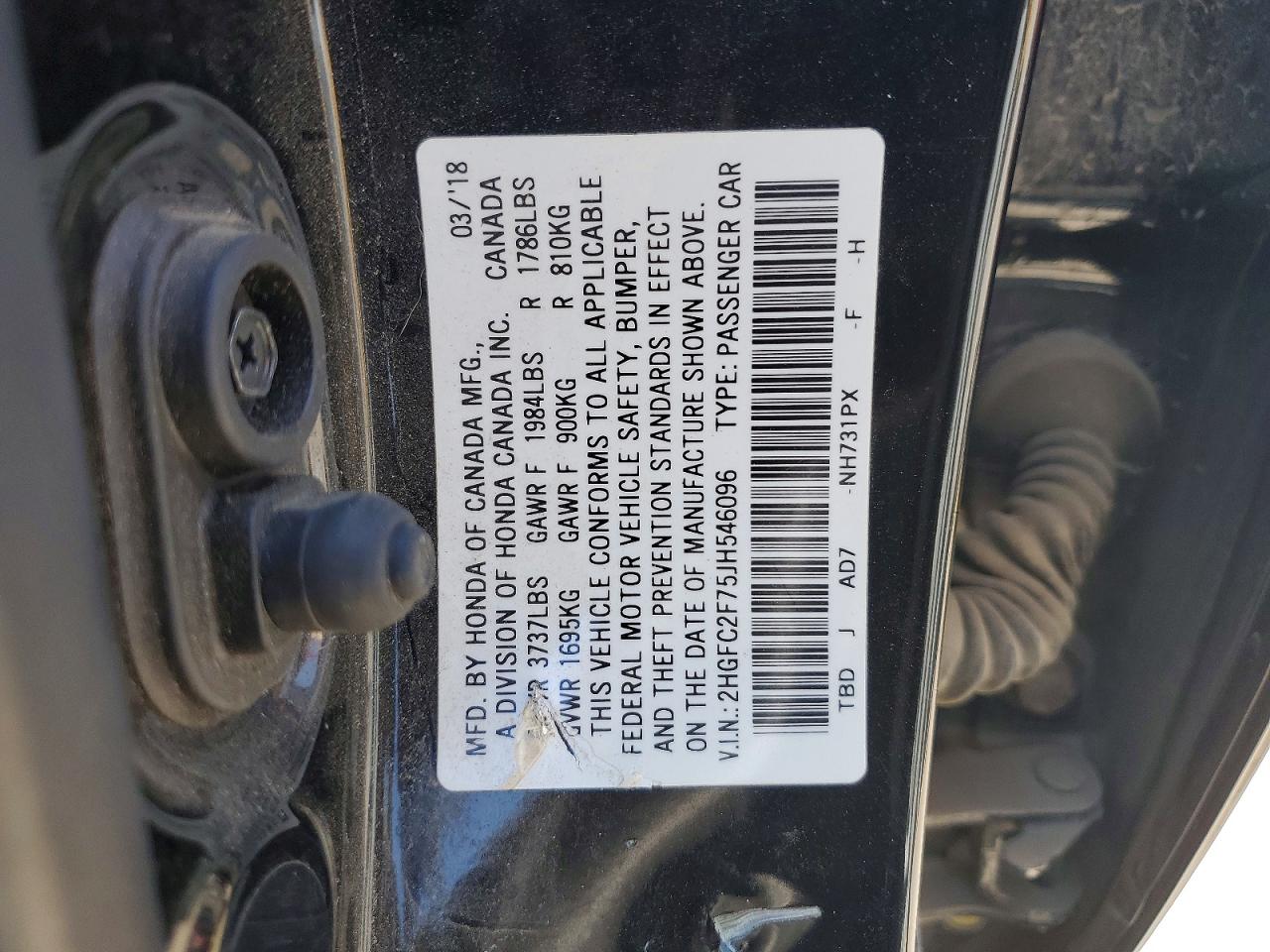 2018 HONDA CIVIC