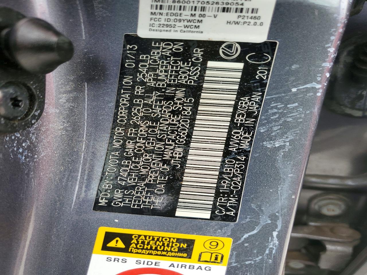 2013 LEXUS ES300