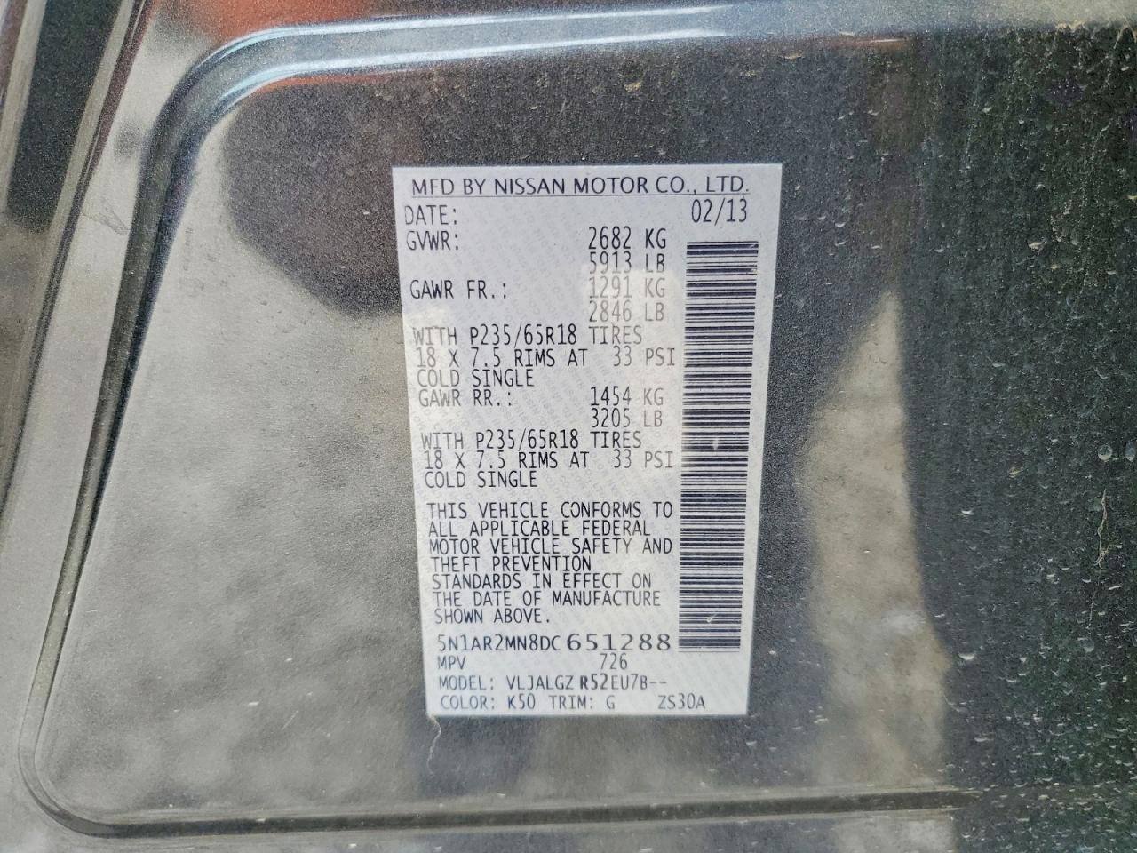 2013 NISSAN PATHFINDER