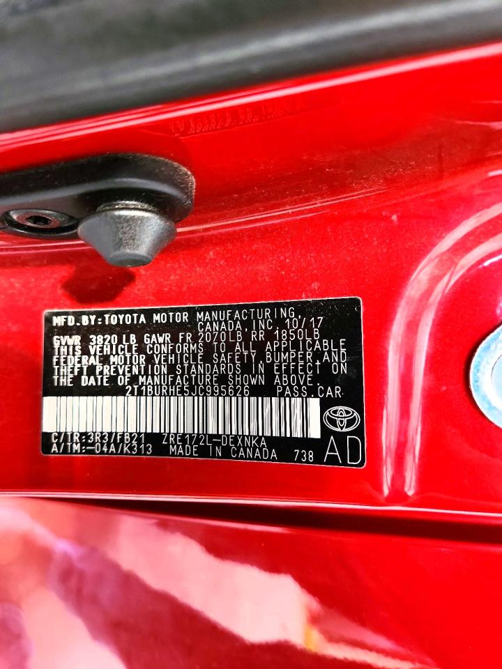 2018 TOYOTA COROLLA