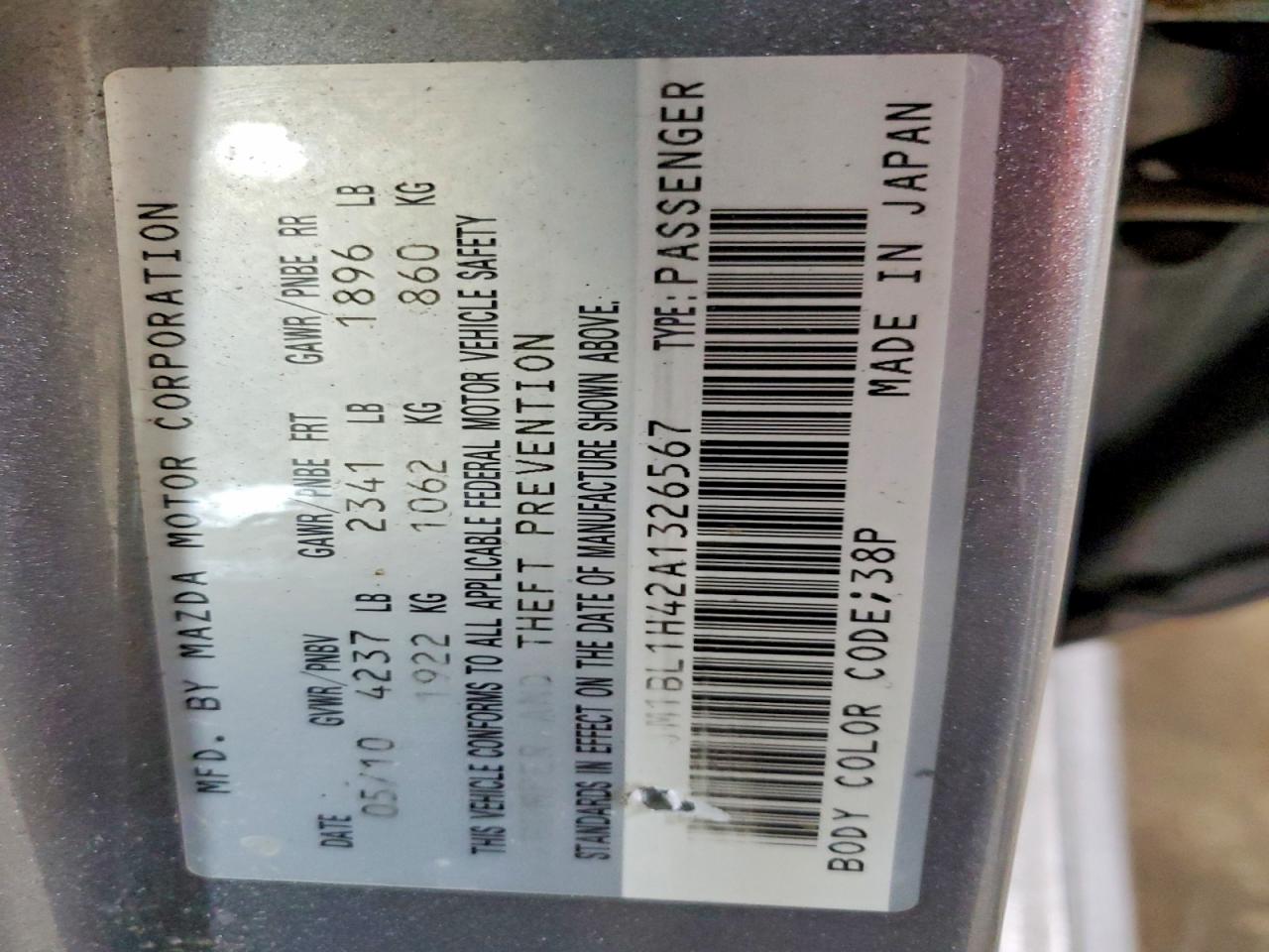 2010 MAZDA ALL OTHER