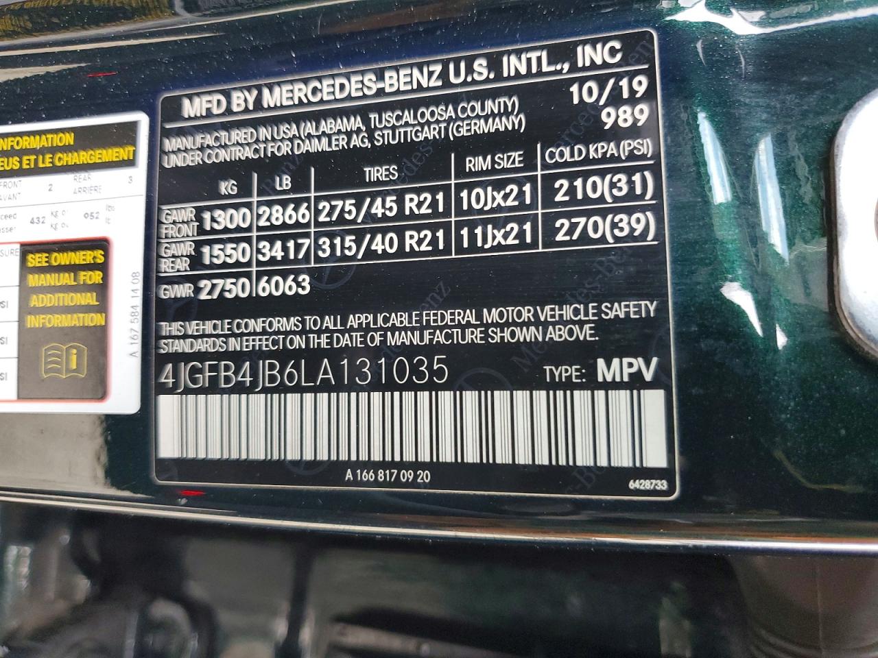 2020 MERCEDES-BENZ GLE-CLASS