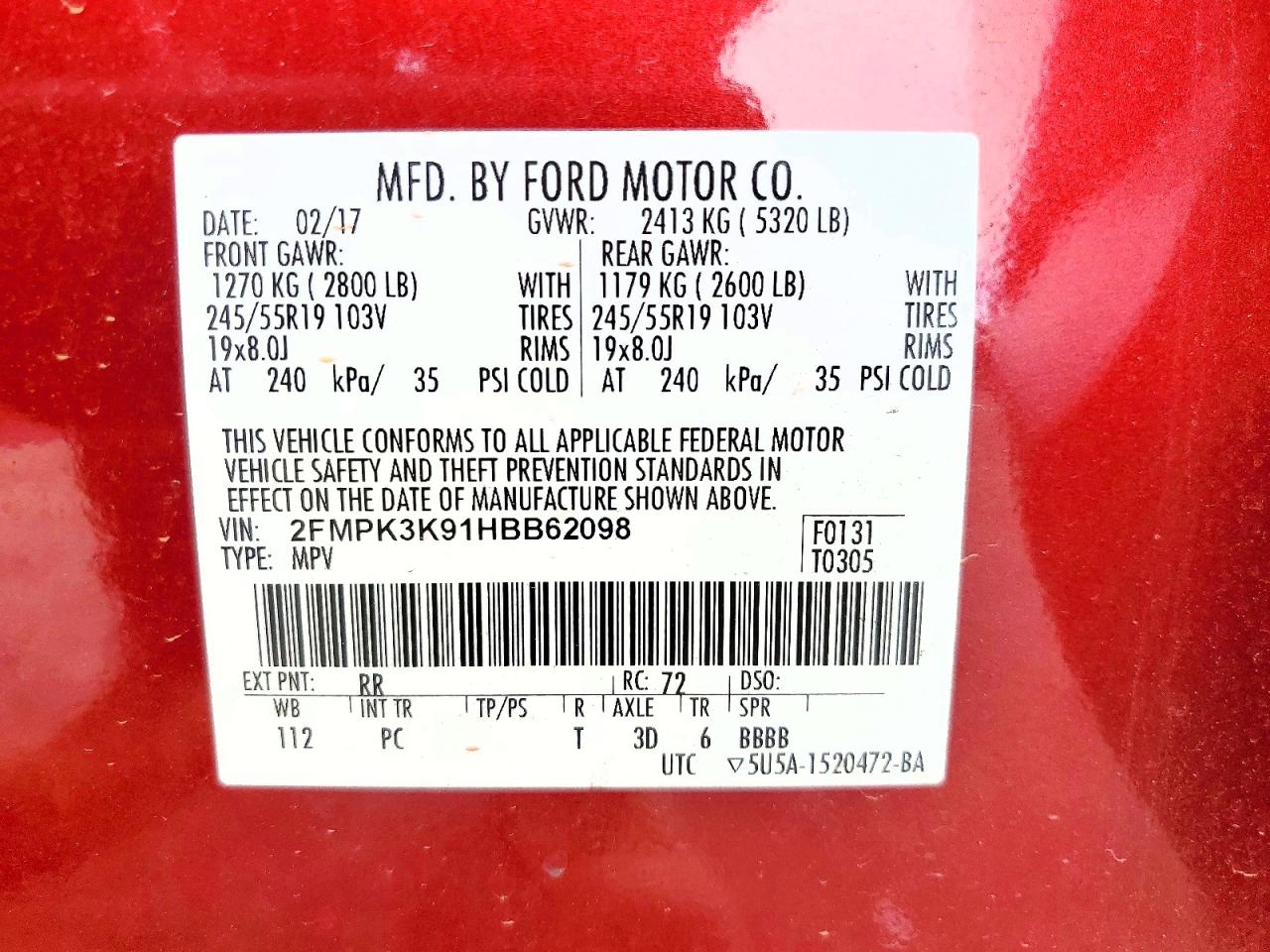 2017 FORD EDGE