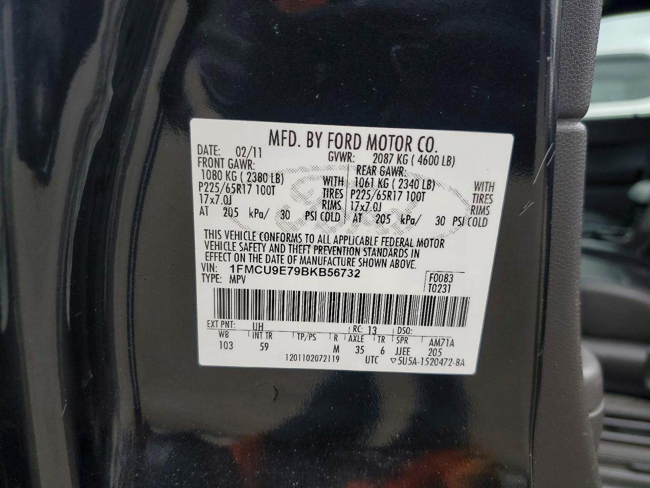2011 FORD ESCAPE