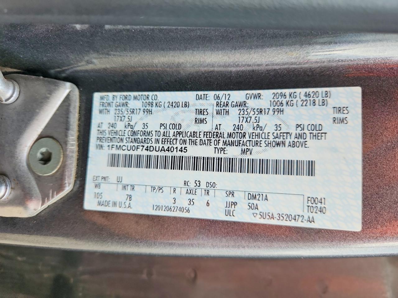 2013 FORD ESCAPE