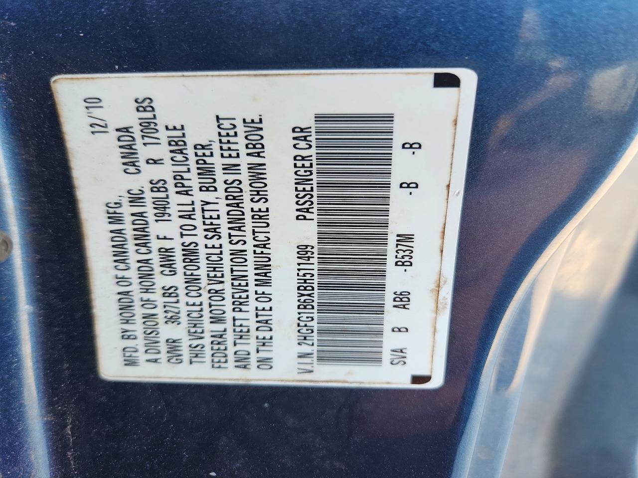 2011 HONDA CIVIC