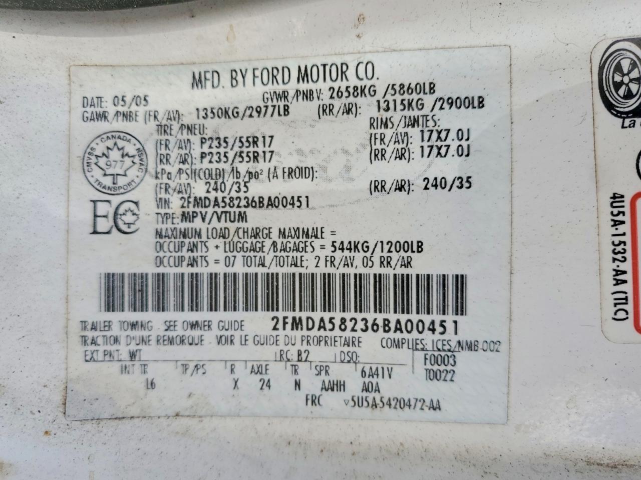 2006 FORD FREESTAR