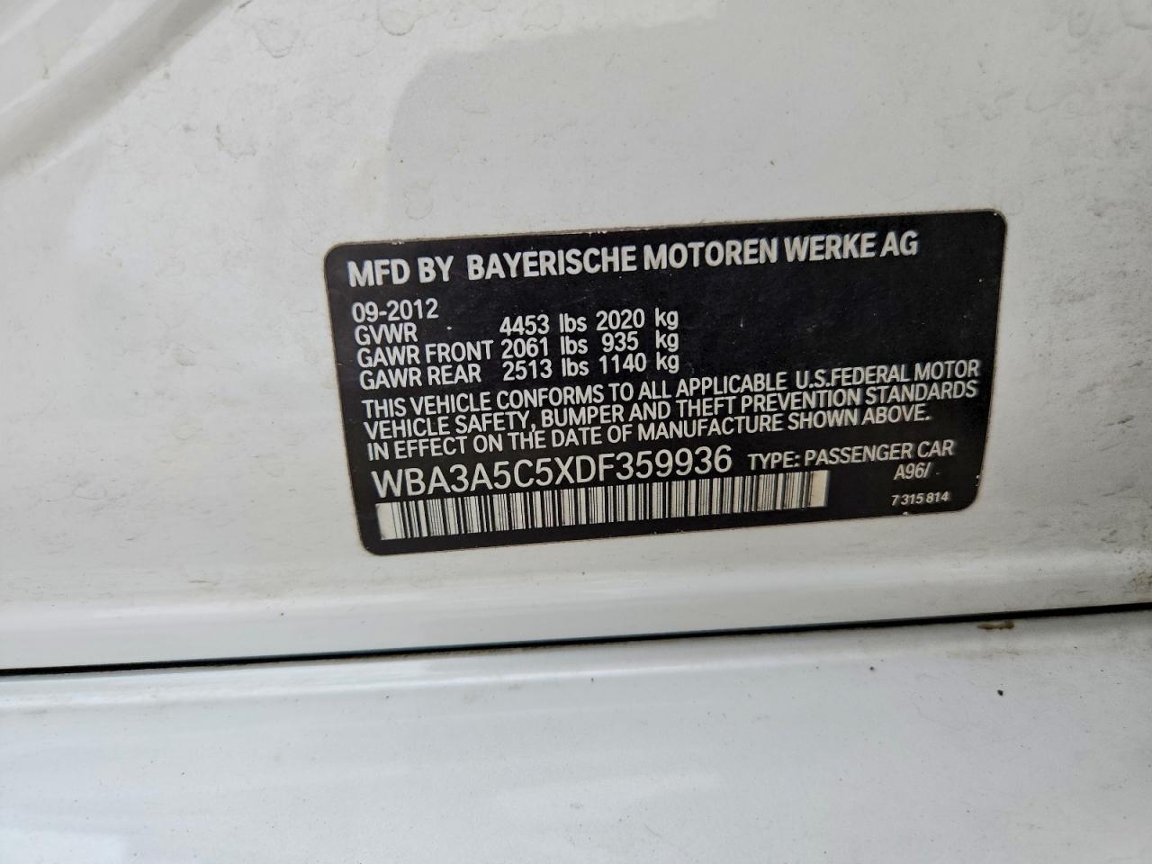 2013 BMW 328 I