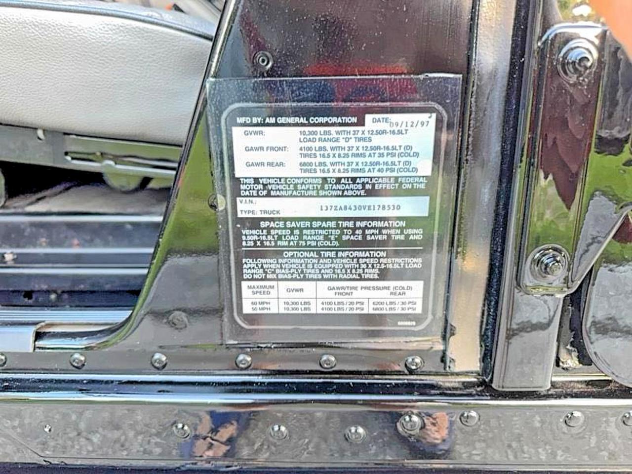 1997 AMERICAN GENERAL H1