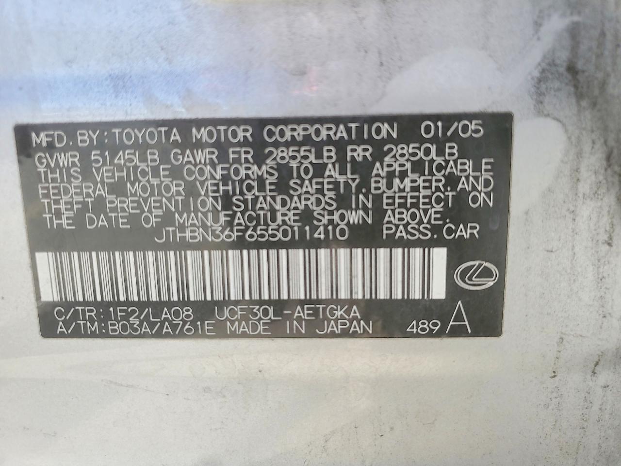 2005 LEXUS LS430
