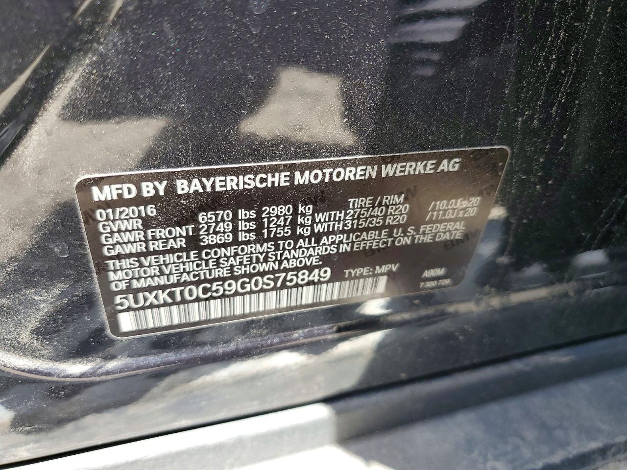 2016 BMW X5