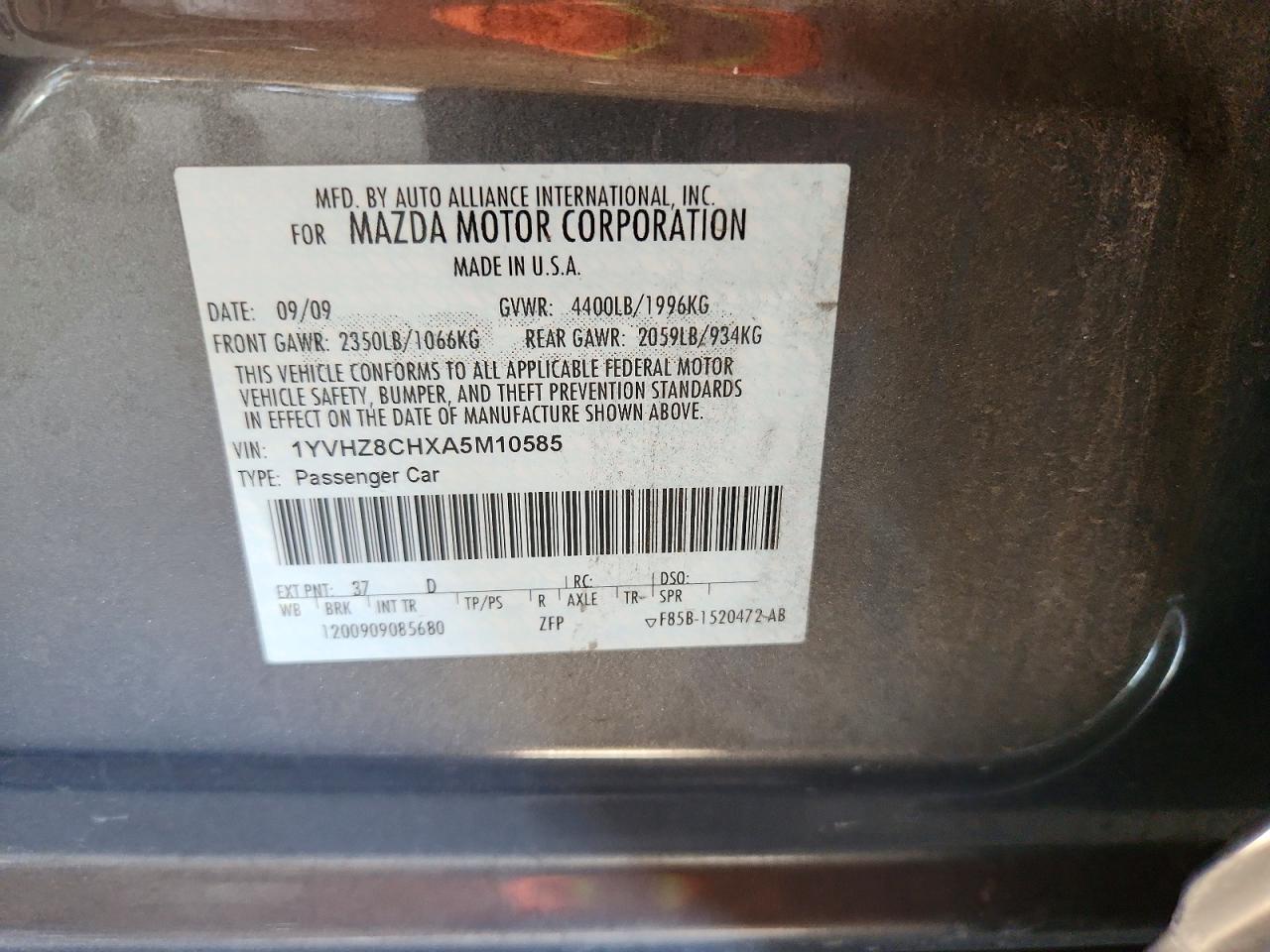 2010 MAZDA 6