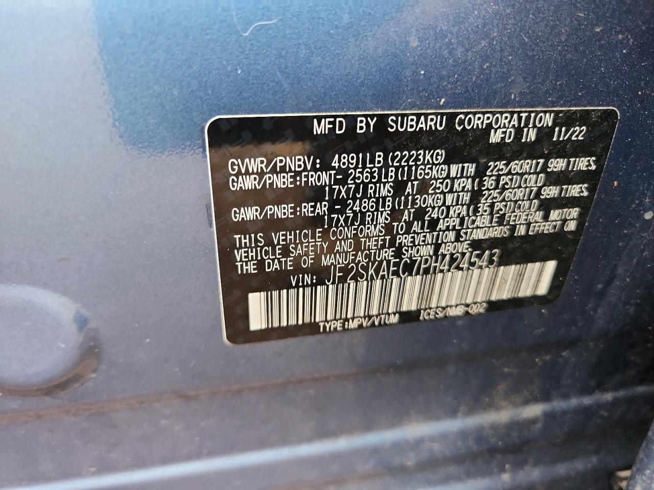 2023 SUBARU FORESTER