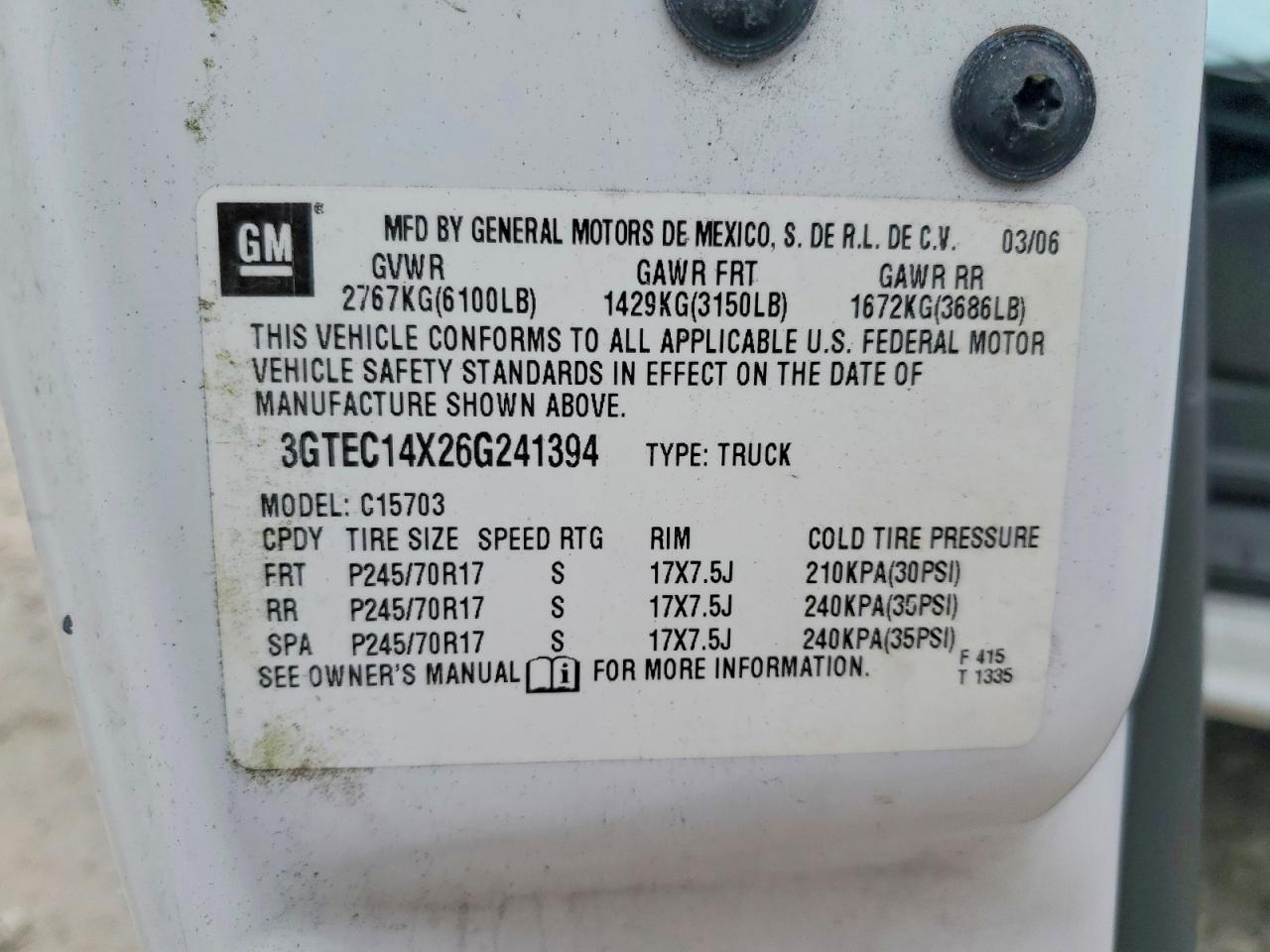 2006 GMC SIERRA