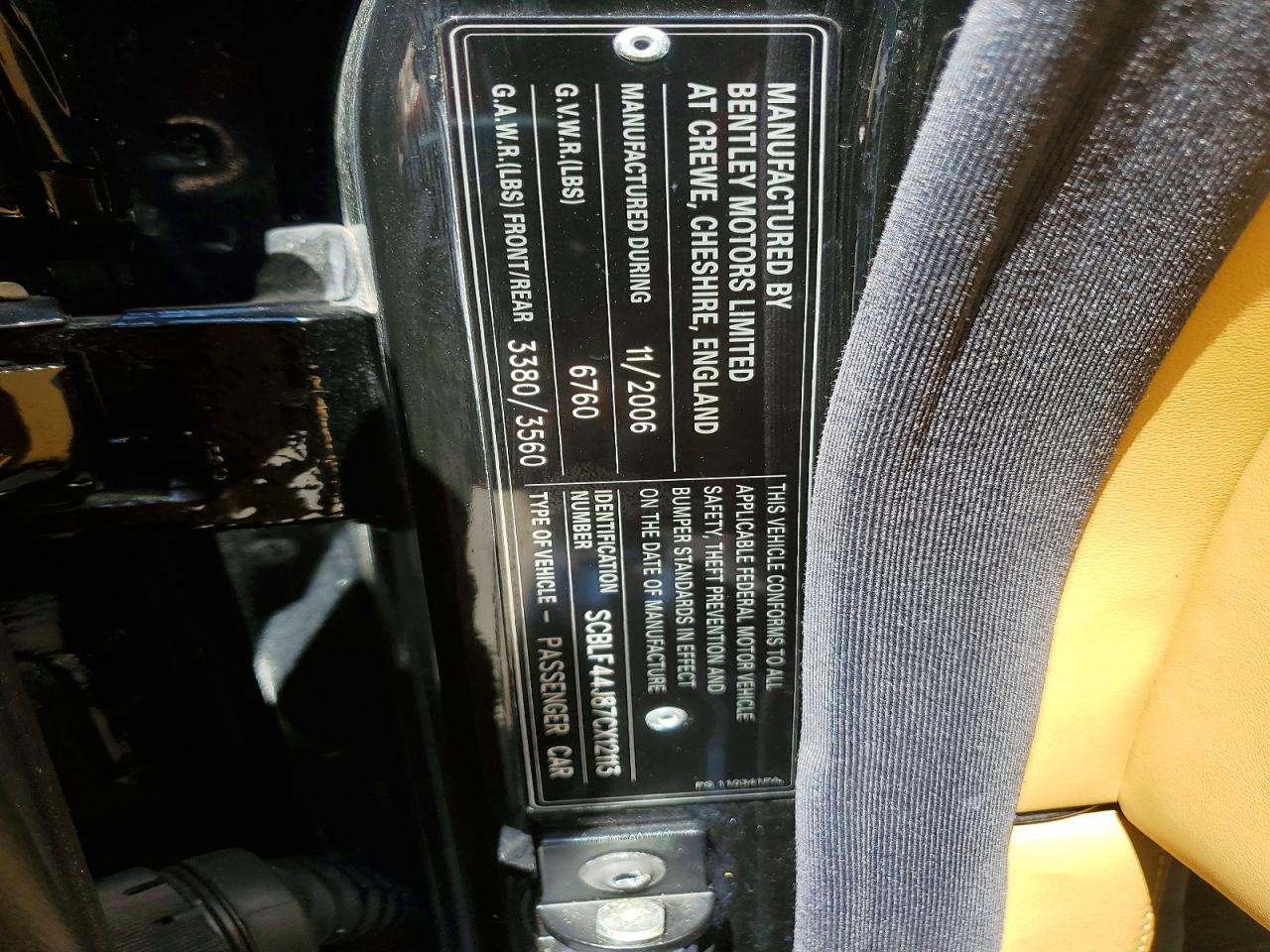 2007 BENTLEY ALL OTHER