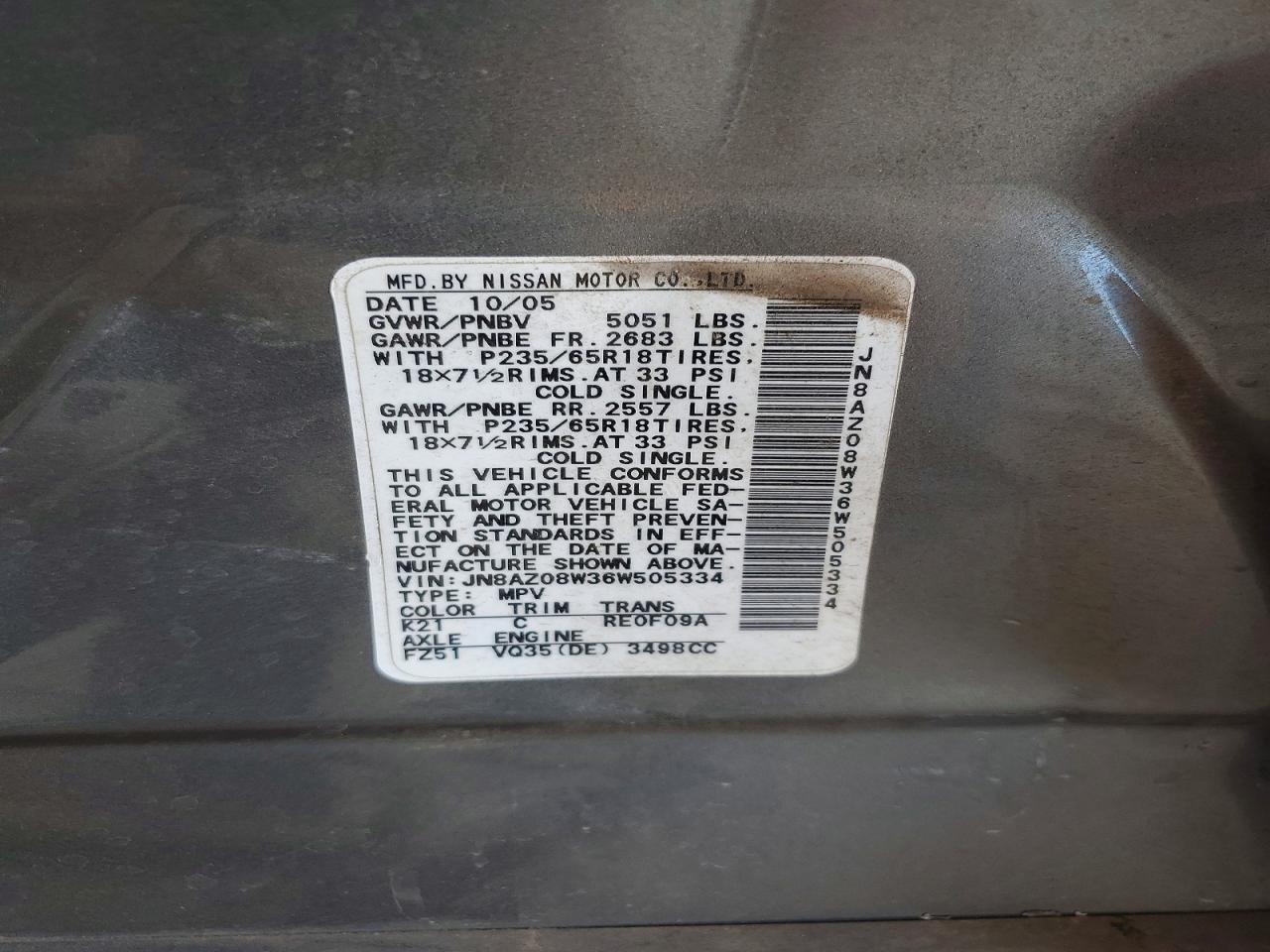 2006 NISSAN MURANO