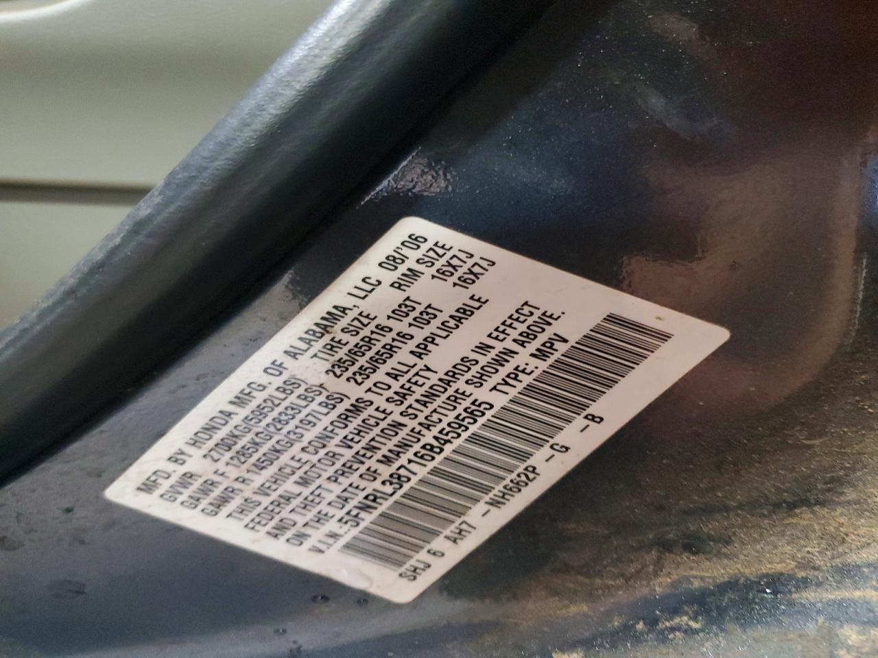 2006 HONDA ODYSSEY