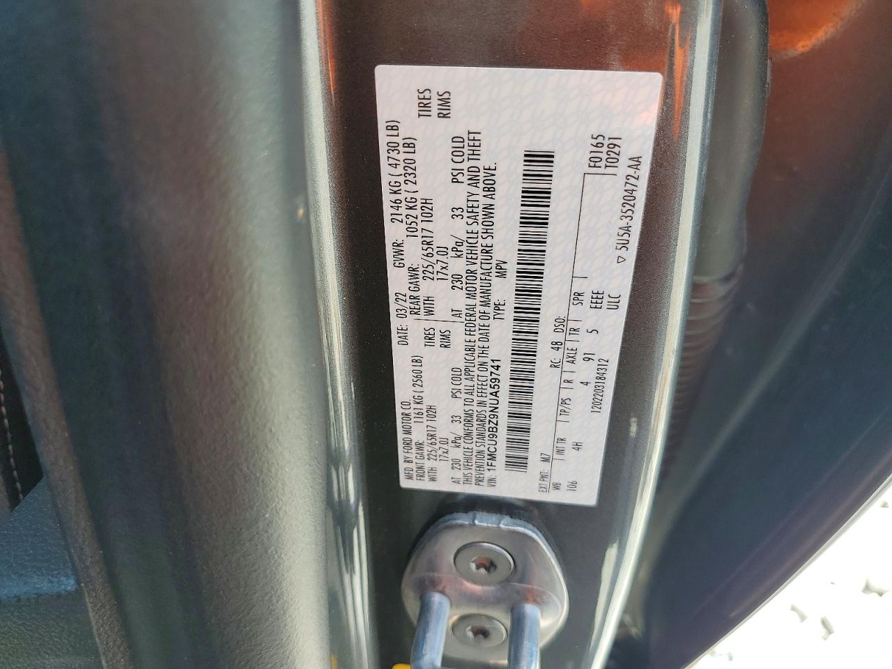 2022 FORD ESCAPE